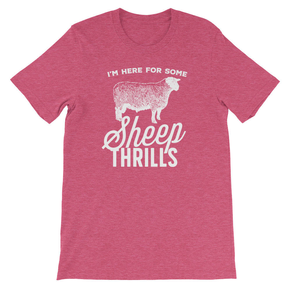 I'm Here For Some Sheep Thrills Unisex Shirt - Sheep shirt | Sheep lovers gifts | Farm shirt | Lamb shirt | Gift for farmer | Farm girl