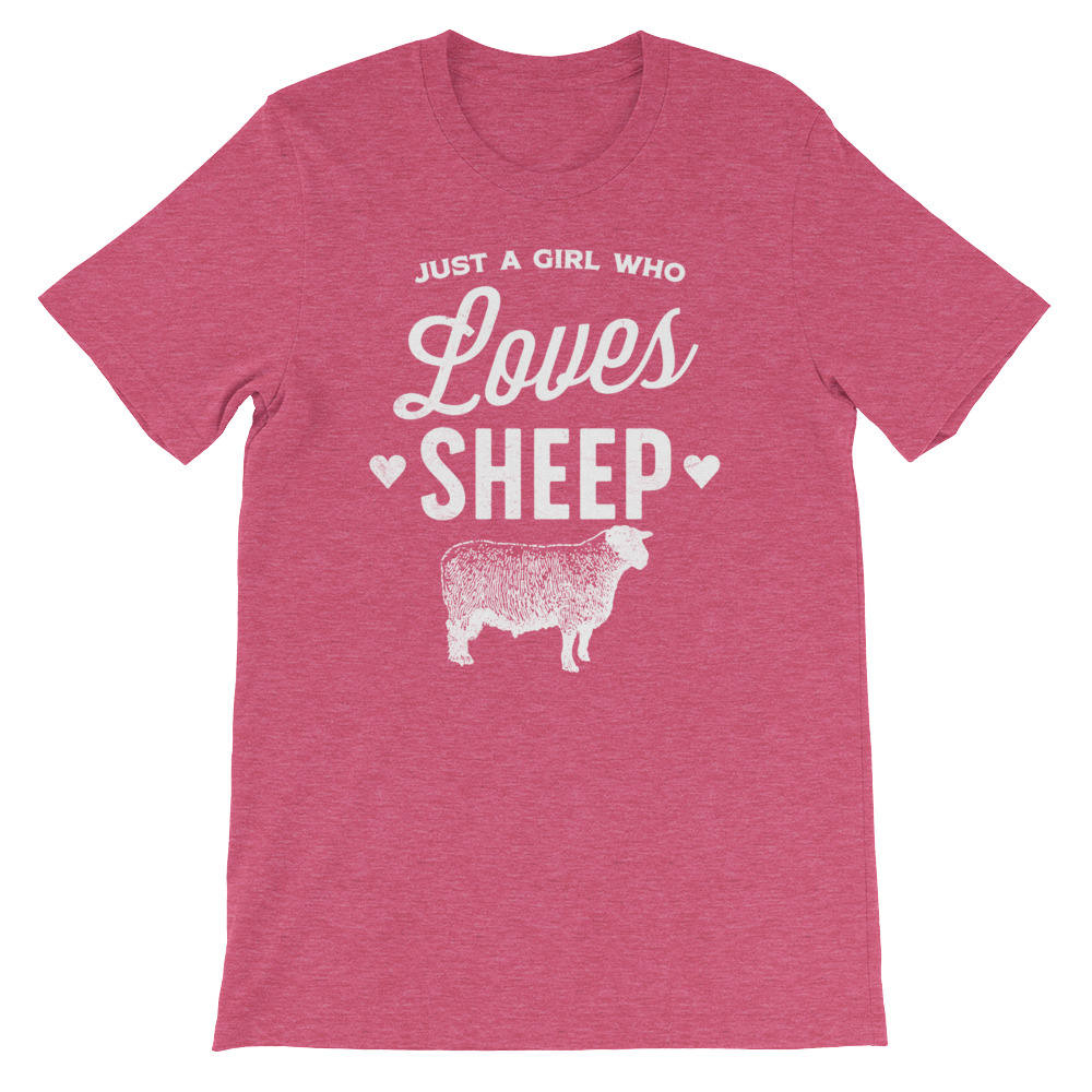 Just A Girl Who Loves Sheep Unisex Shirt - Sheep shirt | Sheep lovers gifts | Farm shirt | Lamb shirt | Gift for farmer | Farm girl - Stag & Peach Co