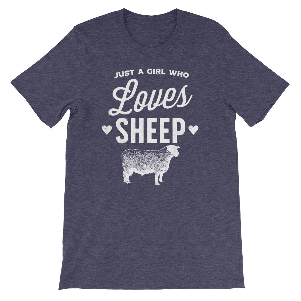Just A Girl Who Loves Sheep Unisex Shirt - Sheep shirt | Sheep lovers gifts | Farm shirt | Lamb shirt | Gift for farmer | Farm girl - Stag & Peach Co