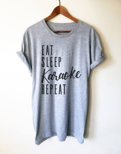 Eat Sleep Karaoke Repeat Unisex Shirt - Karaoke shirt, Karaoke singer, Karaoke gift, Music lover shirt, Music shirt, Music lover gift