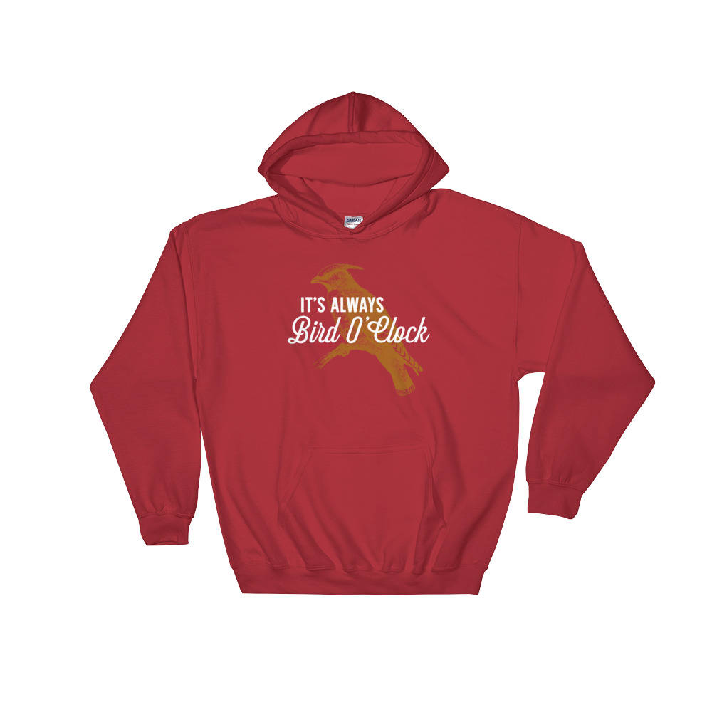 It's Always Bird O' Clock Unisex Hoodie - Bird watching shirt | Bird watching gift | Birding | Ornithology | Bird lover gift | Bird shirt