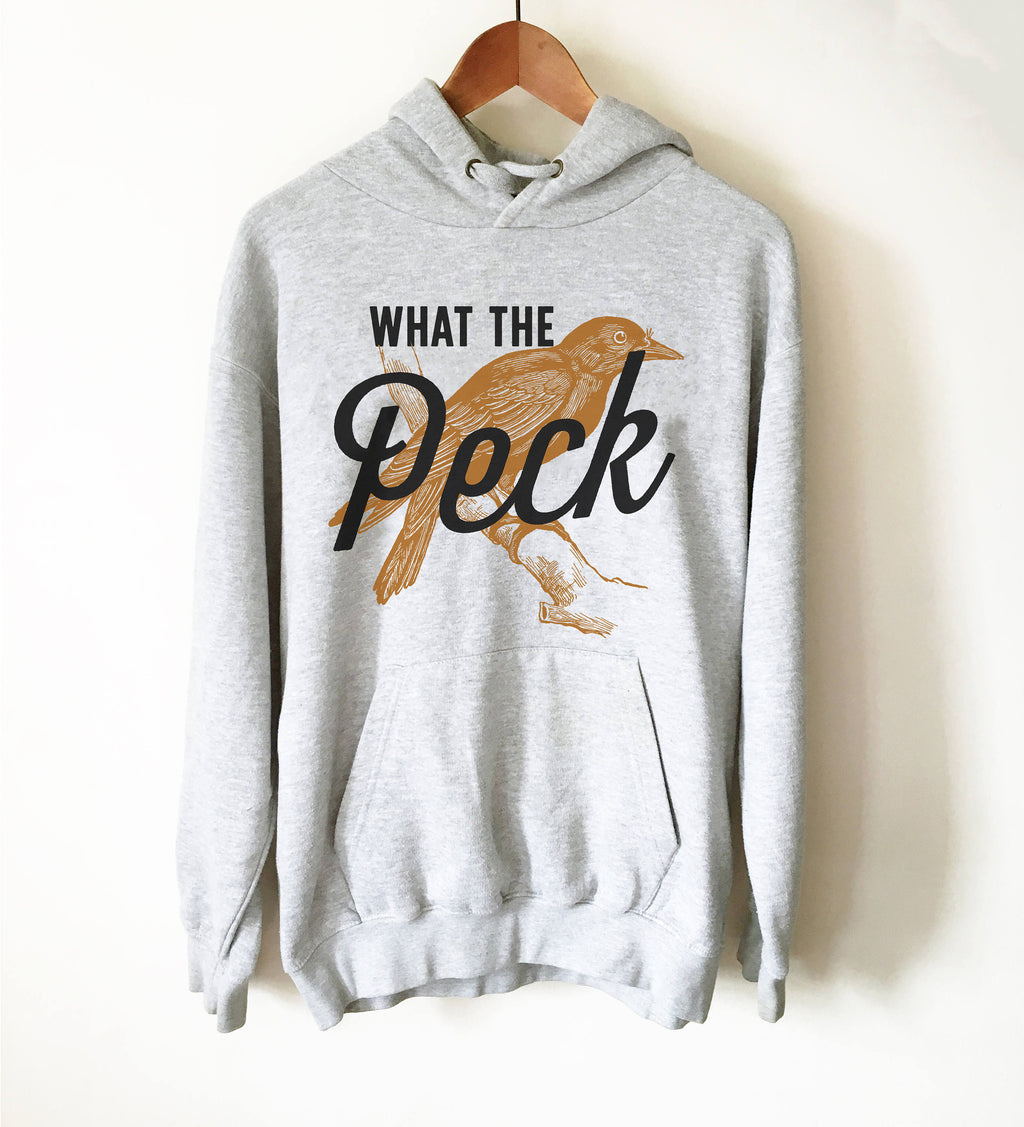 What The Peck Unisex Hoodie - Bird Watching Shirt, Bird Watching Gift, Birding Shirt,  Ornithology,  Bird Lover Gift,  Bird Shirt, Birdie - Stag & Peach Co