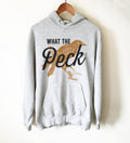 What The Peck Unisex Hoodie - Bird Watching Shirt, Bird Watching Gift, Birding Shirt,  Ornithology,  Bird Lover Gift,  Bird Shirt, Birdie - Stag & Peach Co