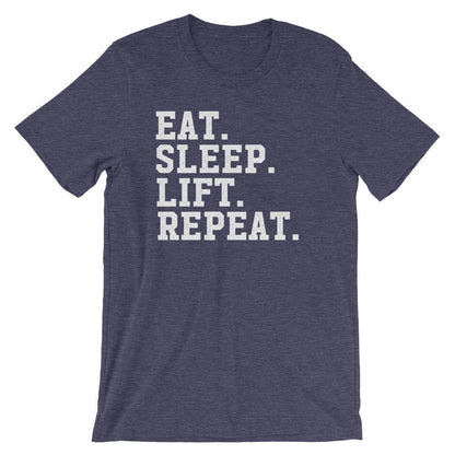 Eat Sleep Lift Repeat Unisex Shirt - Gym shirt, Workout shirt, Deadlift shirt, Booty day, Weightlifting shirt, Bodybuilding, Powerlifting