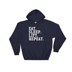 Eat Sleep Lift Repeat Hoodie - Workout shirt, Deadlift shirt, Booty day, Weightlifting shirt, Bodybuilding, Powerlifting - Stag & Peach Co