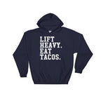 Lift Heavy Eat Tacos Hoodie - Taco shirt, Funny taco shirt, Fitness taco shirt, Taco shirts, Workout shirt, Gym Shirt - Stag & Peach Co
