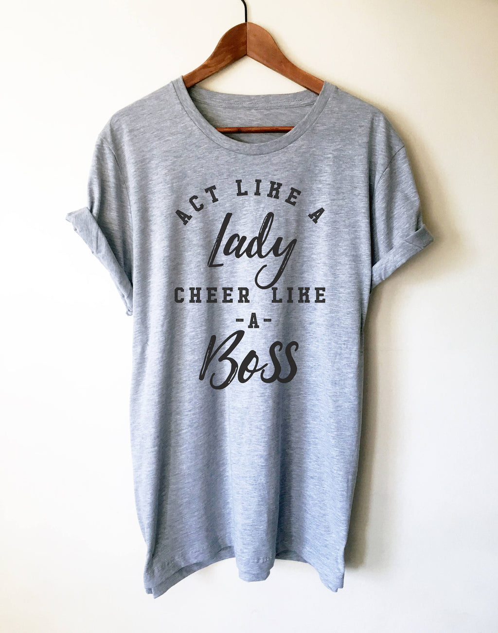 Cheer Like A Boss Unisex Shirt, Cheerleader Shirt, Cheer Coach Shirt, Cheerleading Gift, Cheer Mom Shirt, Cheerleading Shirt - Stag & Peach Co