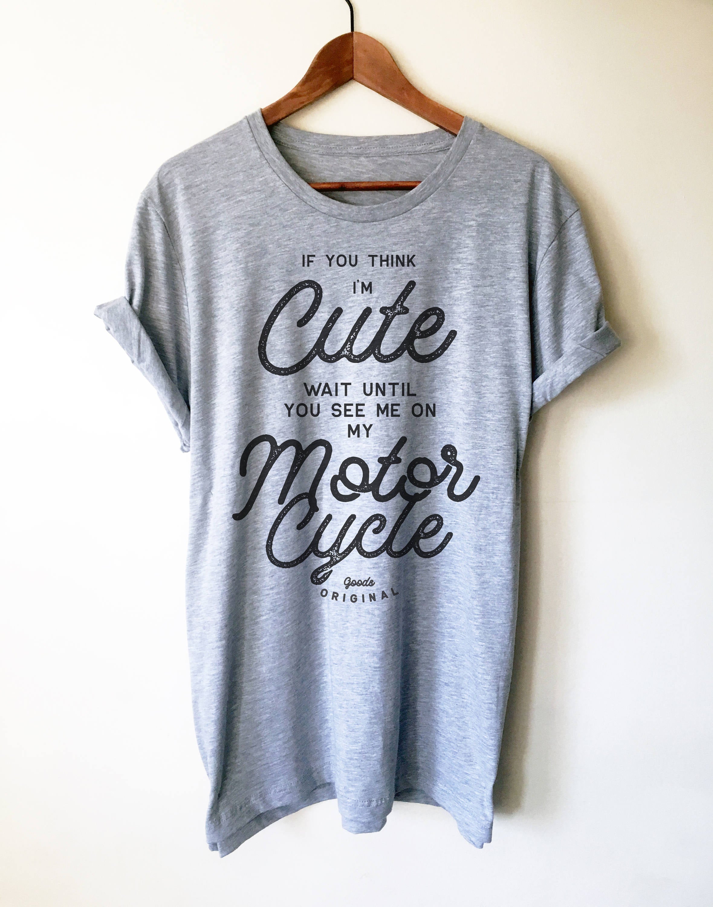 Wait Until You See Me On My Motorcycle Unisex Shirt - Motorcycle shirt, Biker chick clothing, Biker chick fashion, Motorcycle gift - Stag & Peach Co