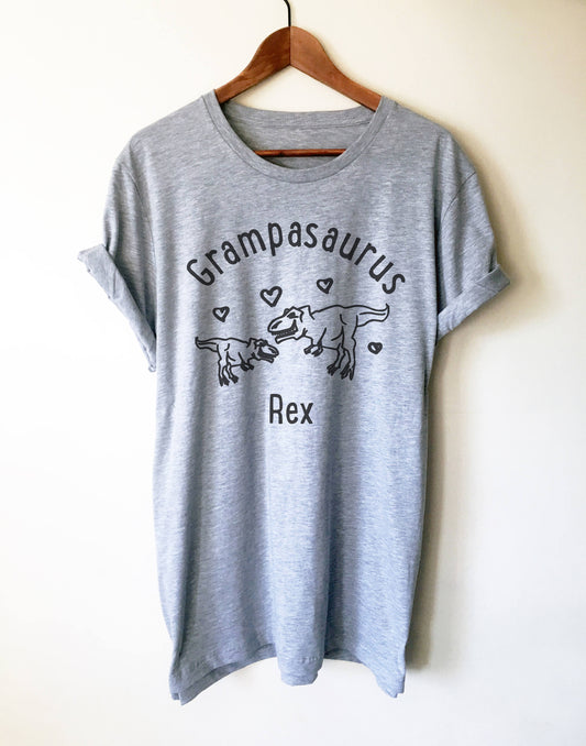 Grampasaurus Rex Unisex Shirt - Funny Grandpa TShirt, Gender Reveal Ideas, Pregnancy Reveal, Grandpa Shirt, Funny Papa TShirt, Grandpa Gift