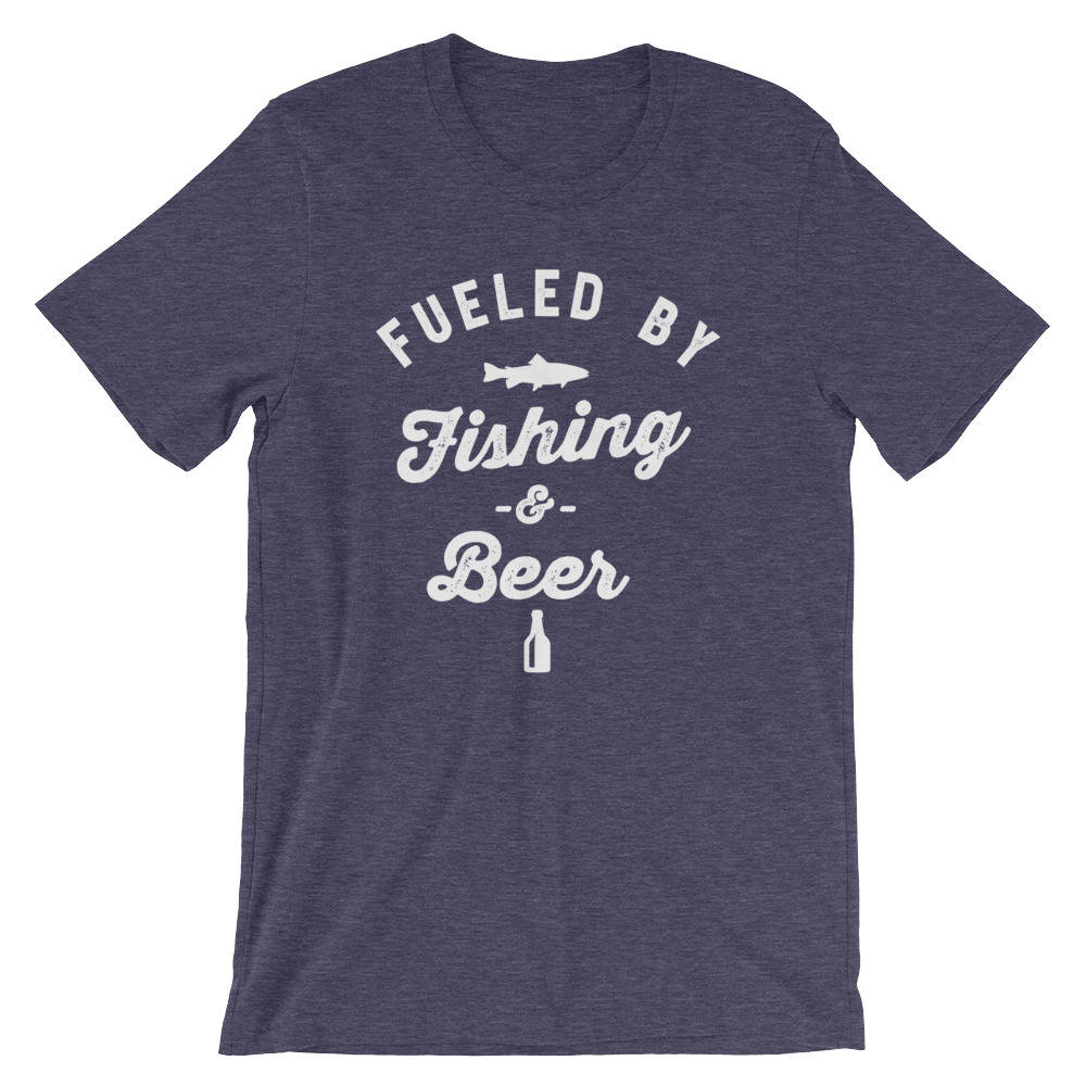 Fueled By Fishing And Beer Unisex Shirt - | Fishing Gift | Fisherman | Fisherman shirt | fishing gifts | funny fishing shirt | Fly Fishing - Stag & Peach Co