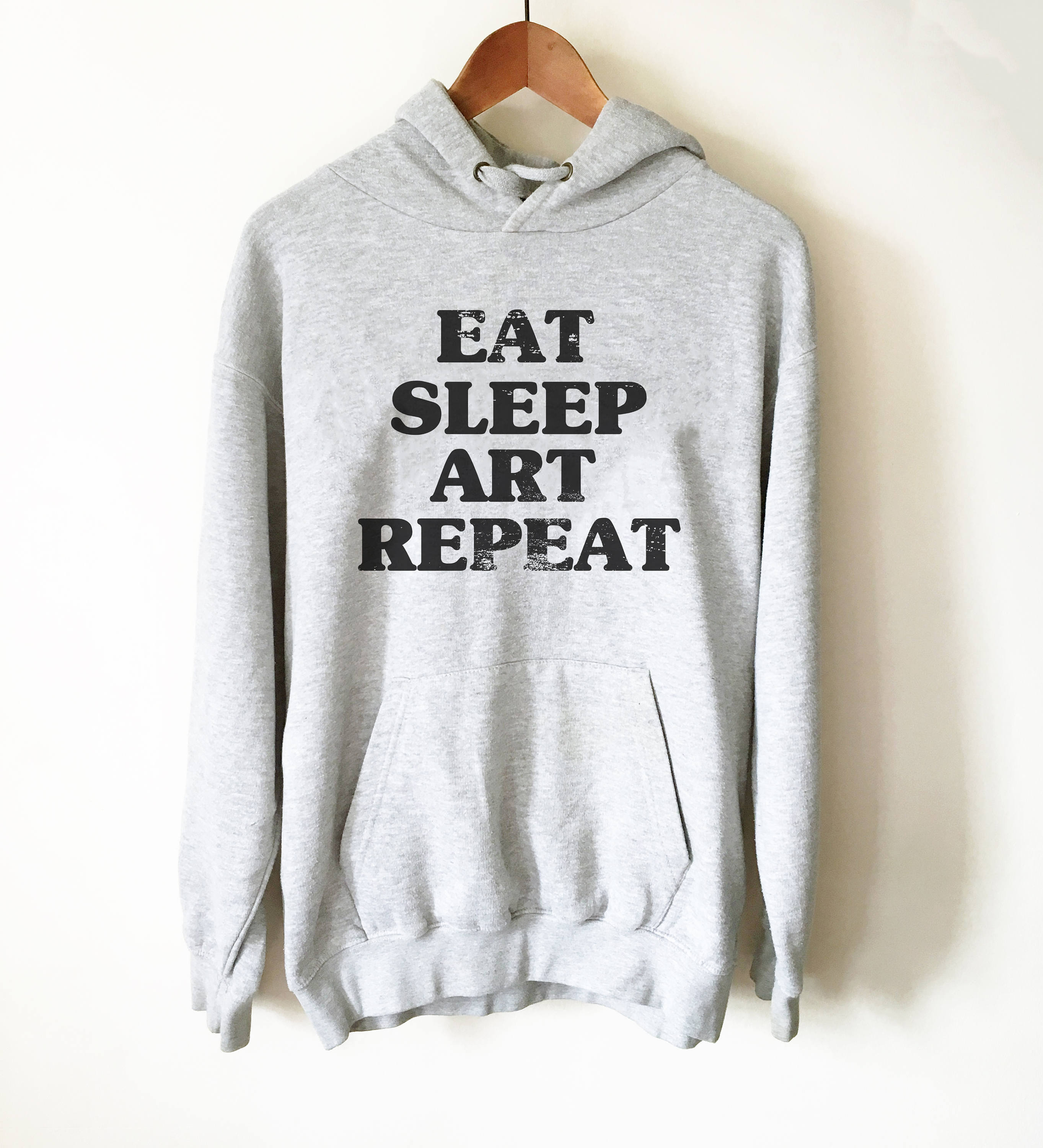 Eat Sleep Art Repeat Hoodie - Artist shirt, Artist gift, Art Teacher Shirt, Painter Shirt, Graffiti artist, Gift for painter - Stag & Peach Co