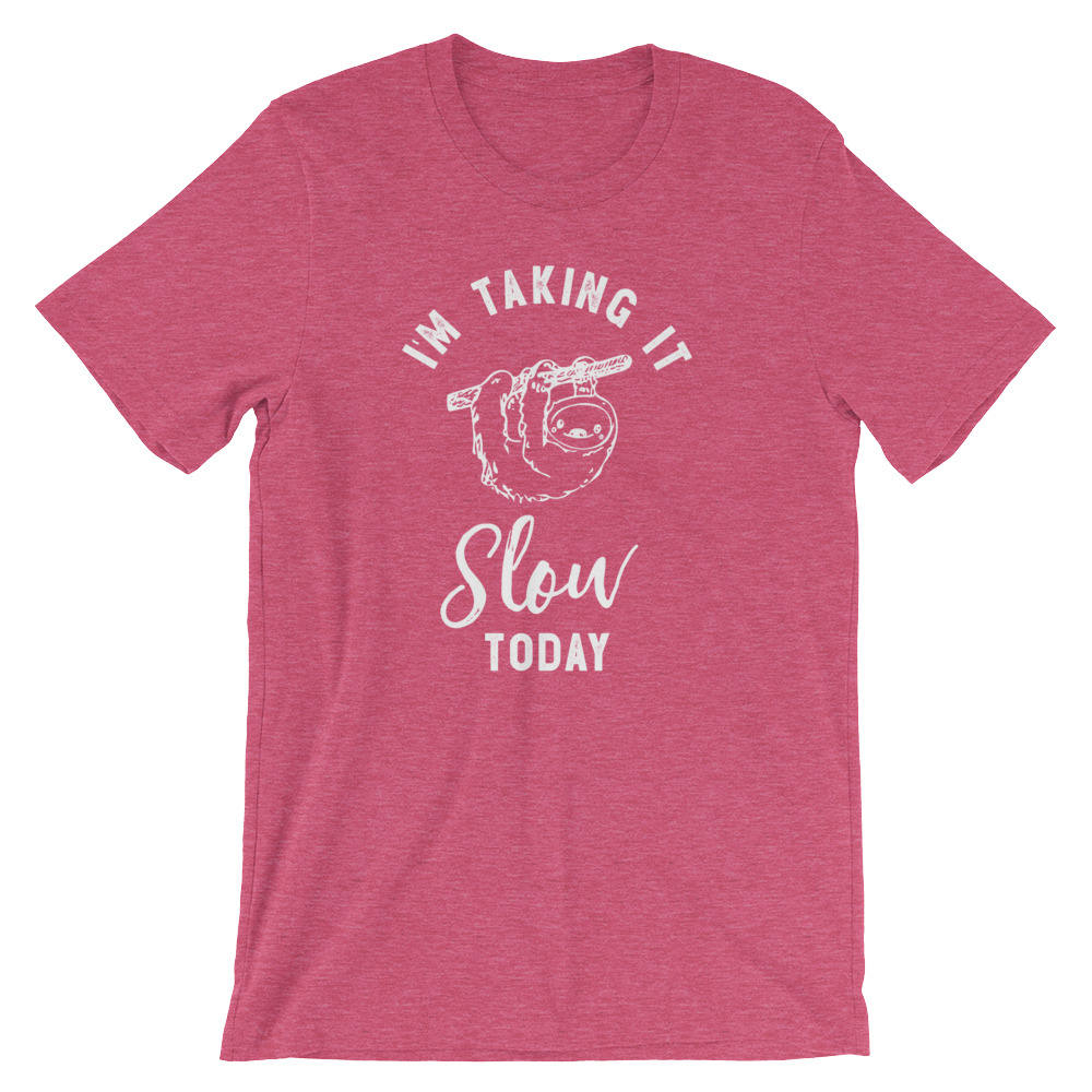 I'm Taking it Slow Today Unisex Shirt - Sloth shirt, Sloth gift, Sloth lover, Nap shirt, Lazy girl shirts, Lazy day tshirt, Lazy day shirt - Stag & Peach Co