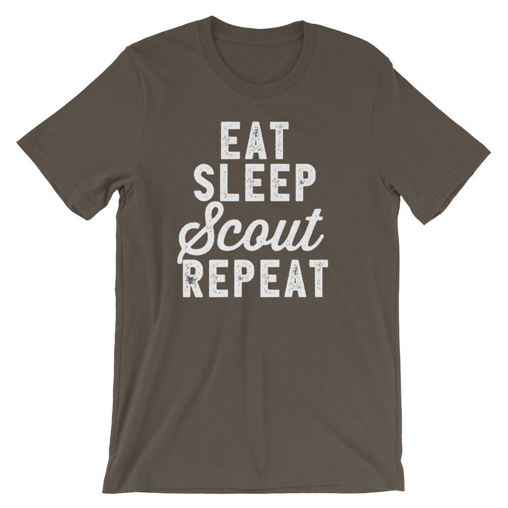 Eat Sleep Scout Repeat Unisex Shirt - Scout shirt, Scout mom shirt, Scout leader, Adventure shirt, Girl scout shirt, Scouting