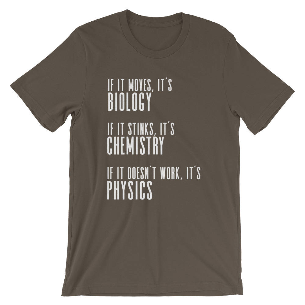 If It Moves It's Biology Unisex Shirt - Biology shirt, Chemistry Shirt, Physics shirt, Chemistry shirt, Science shirt, Periodic table shirt - Stag & Peach Co