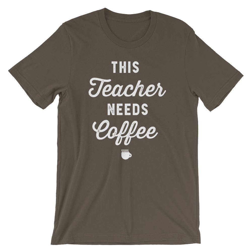 This Teacher Needs Coffee Unisex Shirt- Teacher Appreciation, Teacher Shirts, Teacher Gift, Teacher Team Shirt, Coffee Shirt, Teacher TShirt