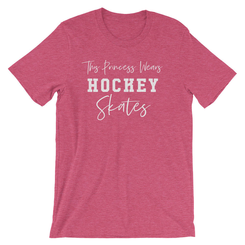 This Princess Wears Hockey Skates Unisex Shirt - Hockey Mom, Hockey Gifts, Hockey Coach Gift, Ice Hockey Shirt, Unique Hockey Gift
