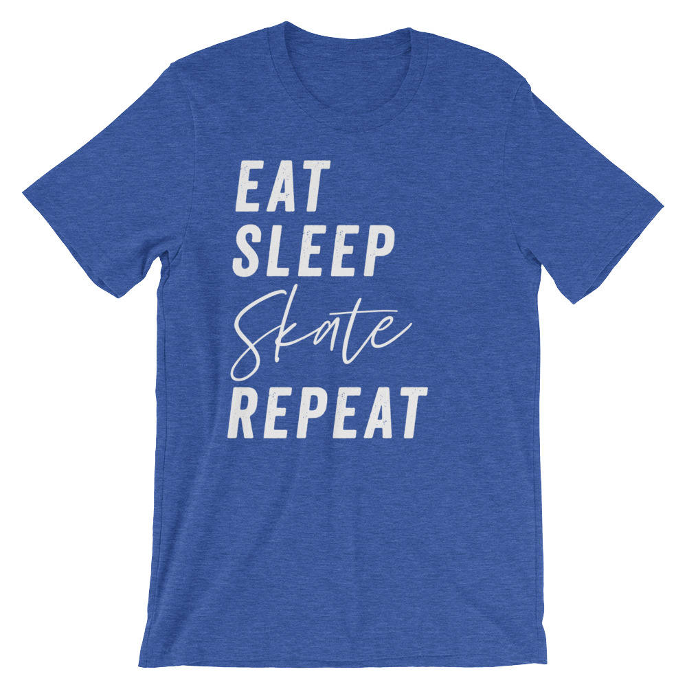 Eat Sleep Skate Repeat Unisex Shirt - Roller Skates, Roller Skate Shirt, Skateboard Shirt, Skate Shirt, Skater Shirt, Ice Skating Shirt