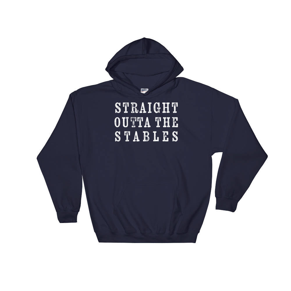 Straight Outta The Stables Hoodie - Barn Shirt, Horse Lover Gifts, Horse Riding Gift, Horse Lover, Horseback Rider Gift, Horse Shirt