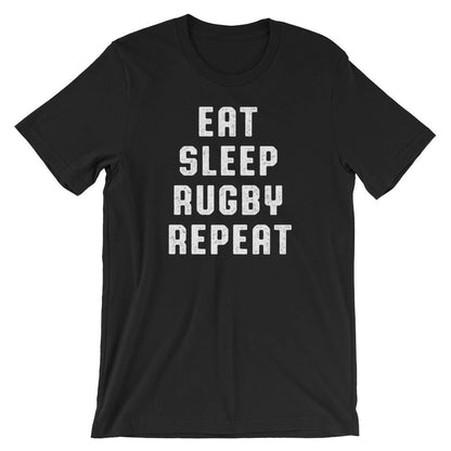 Eat Sleep Rugby Repeat Unisex Shirt - Rugby Shirt, Rugby Gifts, Rugby League, Rugby Player, Rugby Team, Rugby Coach, Funny Rugby T-Shirt