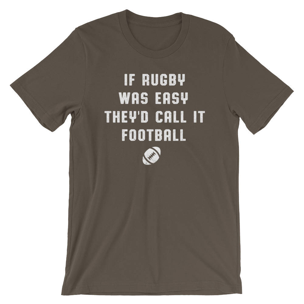 If Rugby Was Easy They'd Call It Football Unisex Shirt - Rugby Shirt, Rugby Gifts, Rugby League, Rugby Player, Rugby Team, Rugby Coach - Stag & Peach Co