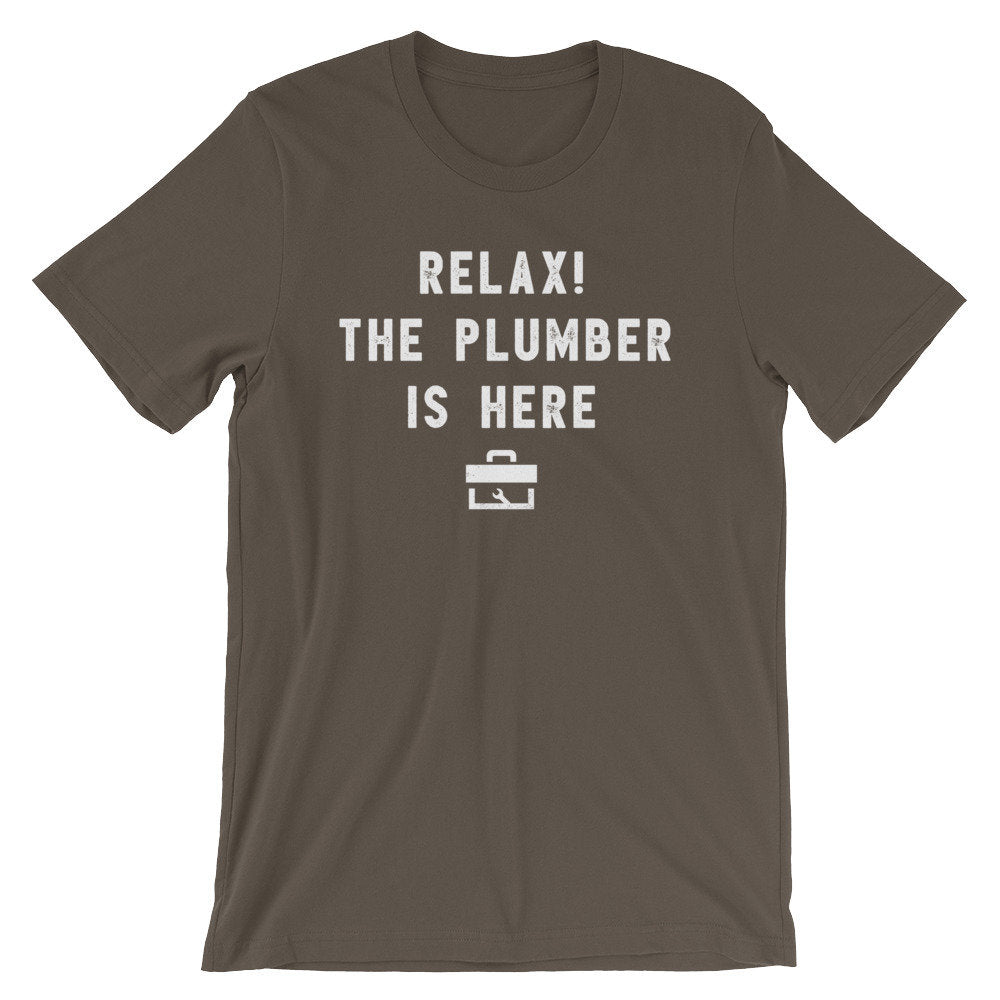 Relax! The Plumber Is Here Unisex Shirt - Plumber, Plumber T-Shirt, Plumbing Shirt, Plumber Gift, Fathers Day Gift, Gift For Dad - Stag & Peach Co