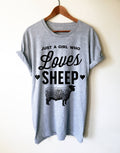 Just A Girl Who Loves Sheep Unisex Shirt - Sheep shirt | Sheep lovers gifts | Farm shirt | Lamb shirt | Gift for farmer | Farm girl - Stag & Peach Co