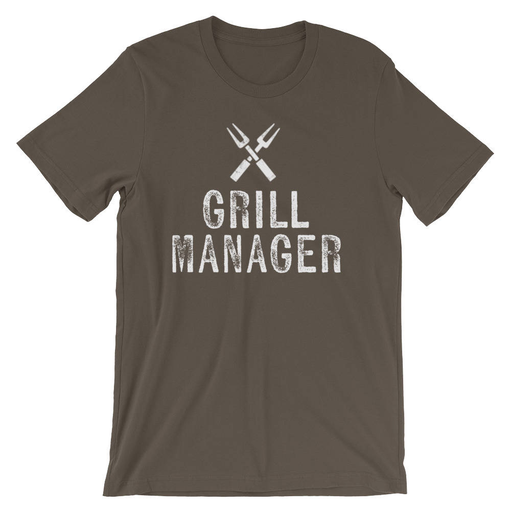 Grill Manager Unisex Shirt - Bbq shirt, Grilling shirt, Grill master, Summer cookout, Camping Shirt, Chef shirt, Chef gift, Food shirt - Stag & Peach Co