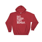 Eat Sleep Lift Repeat Hoodie - Workout shirt, Deadlift shirt, Booty day, Weightlifting shirt, Bodybuilding, Powerlifting - Stag & Peach Co