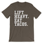 Lift Heavy Eat Tacos Unisex Shirt -  Taco shirt, Funny taco shirt, Fitness taco shirt, Taco shirts, Workout shirt, Gym Shirt