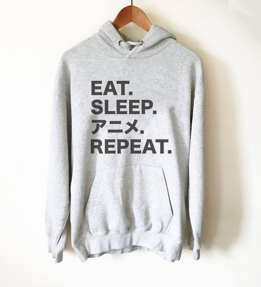 Eat Sleep Anime Repeat Hoodie - Anime shirt, Manga shirt, Anime shirts, Anime gift, Anime gifts, Japanese shirt, Otaku shirt