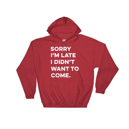 Sorry I'm Late I Didn't Want To Come Hoodie - Introvert shirt, Introvert gift, Introverts unite, Antisocial shirt, Socially awkward