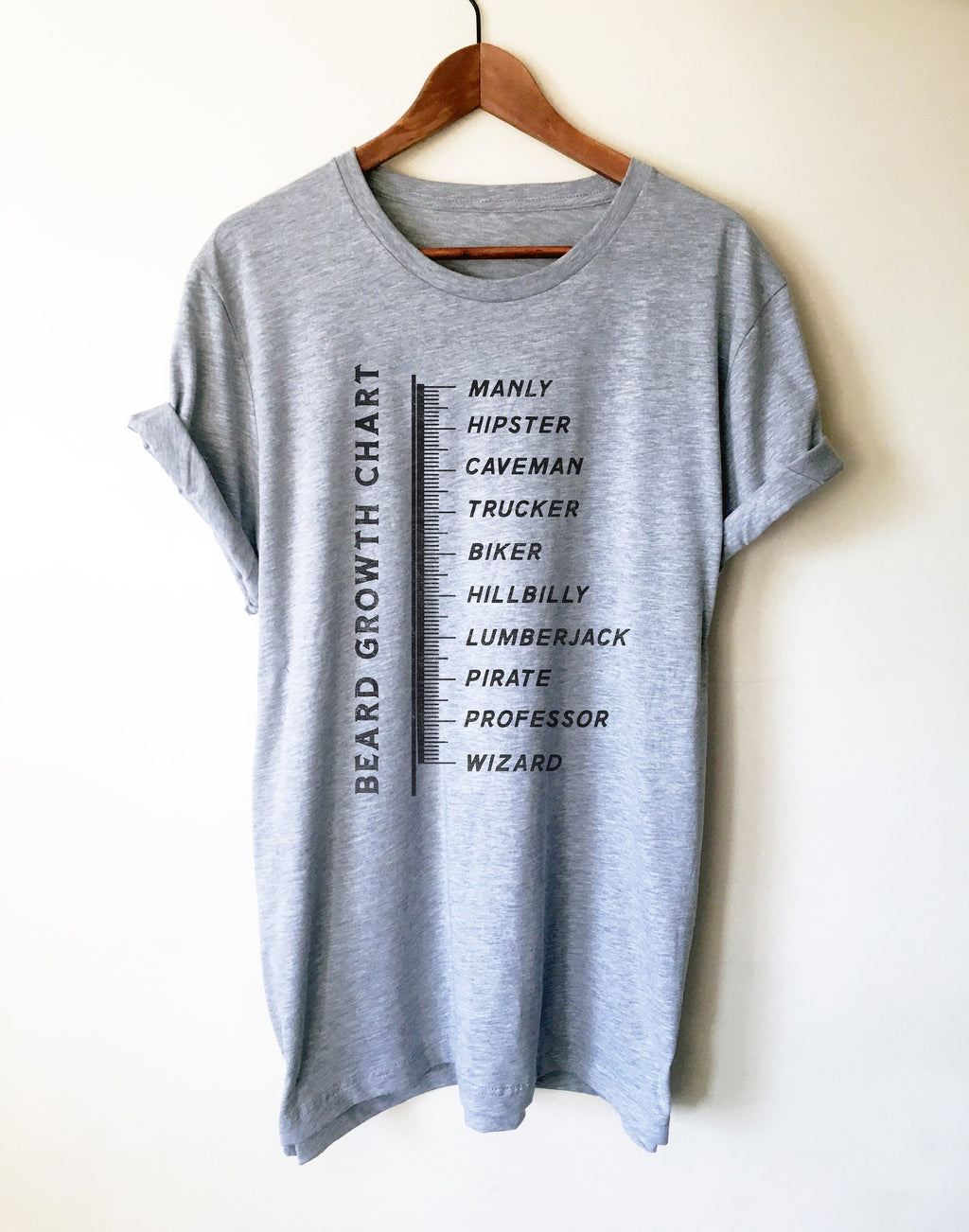 Beard Growth Chart Unisex Shirt