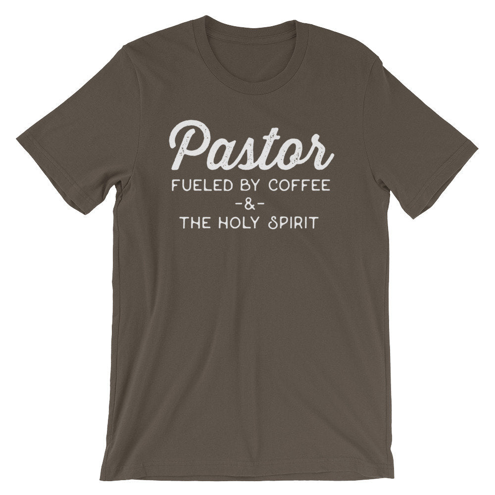 Pastor Fueled By Coffee & The Holy Spirit Unisex Shirt - Pastor Shirt, Pastor Gift, Christian T Shirt, Pastor Appreciation, Gift For Pastor - Stag & Peach Co