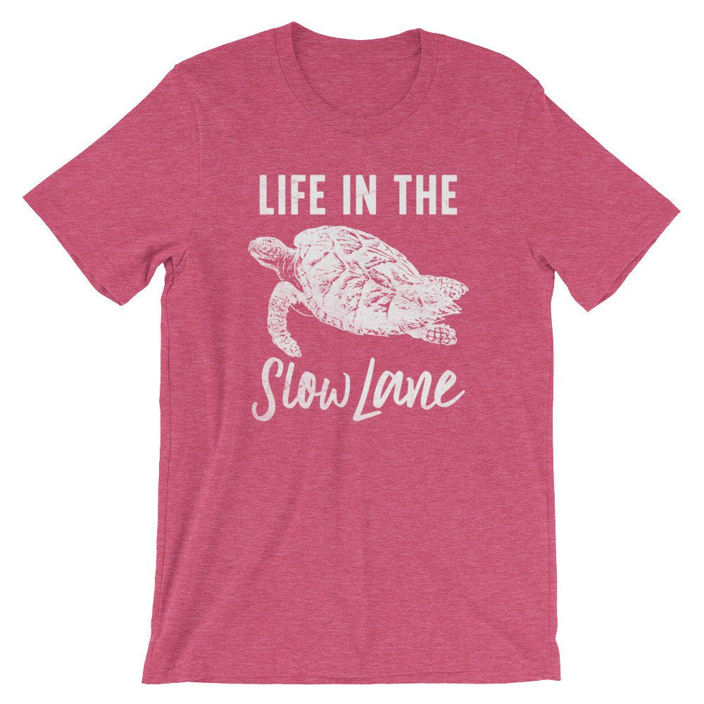 Life In The Slow Lane Unisex Shirt - Turtle Shirt, Sea Turtle, Sea Turtle Gifts, Turtle Lover, Marine Biologist Gift, Nap Shirt, Lazy Shirt