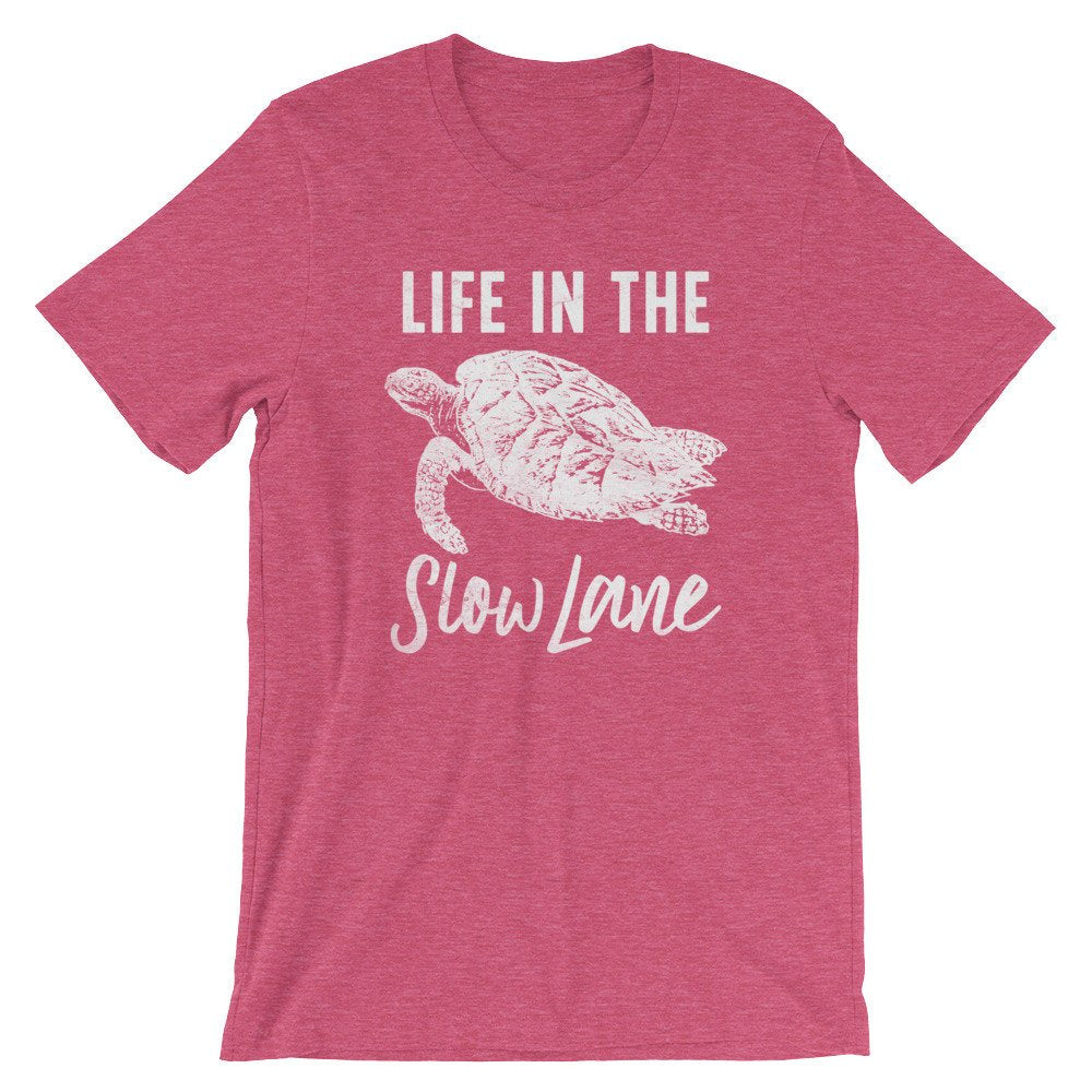 Life In The Slow Lane Unisex Shirt - Turtle Shirt, Sea Turtle, Sea Turtle Gifts, Turtle Lover, Marine Biologist Gift, Nap Shirt, Lazy Shirt - Stag & Peach Co