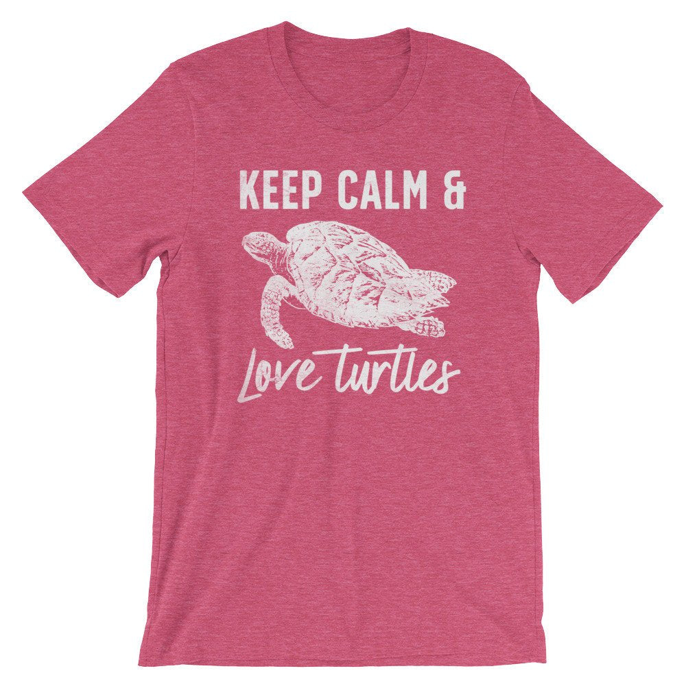 Keep Calm & Love Turtles Unisex Shirt - Turtle Shirt, Sea Turtle, Sea Turtle Gifts, Turtle Lover, Marine Biologist Gift, Activist Shirt