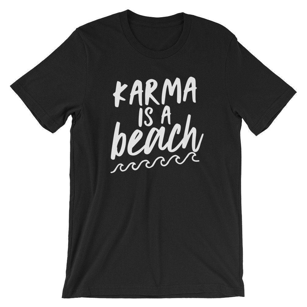 Karma Is A Beach Unisex Shirt - Hippie Clothes, Festival Clothing, Bohemian, Yoga Gifts, Yoga Shirt, Meditation Shirt, Namaste Shirt - Stag & Peach Co
