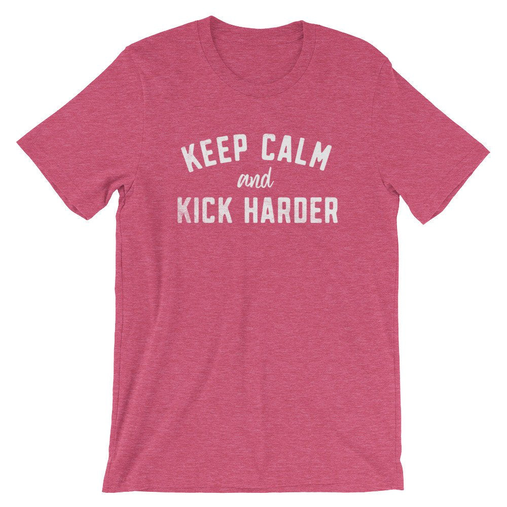 Keep Calm And Kick Harder Unisex Shirt - Karate Shirt, Karate Gift, Martial Arts, Judo, Jiu Jitsu, Kung Fu, Gift For Coach, Boxing Shirt - Stag & Peach Co