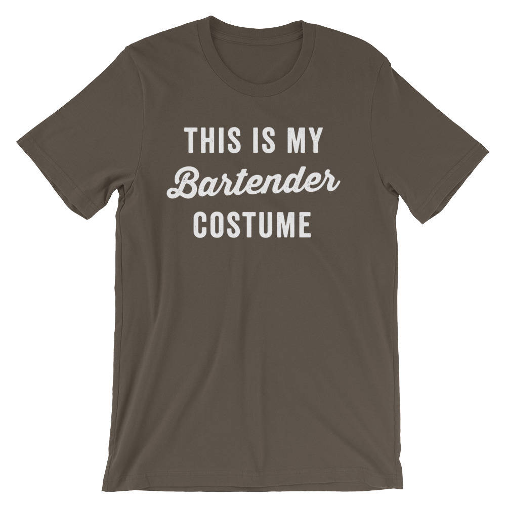 This Is My Bartender Costume Unisex Shirt - Bartender shirt | Bartender gift | Gift for bartender | Drinking shirt | Funny bartender tee