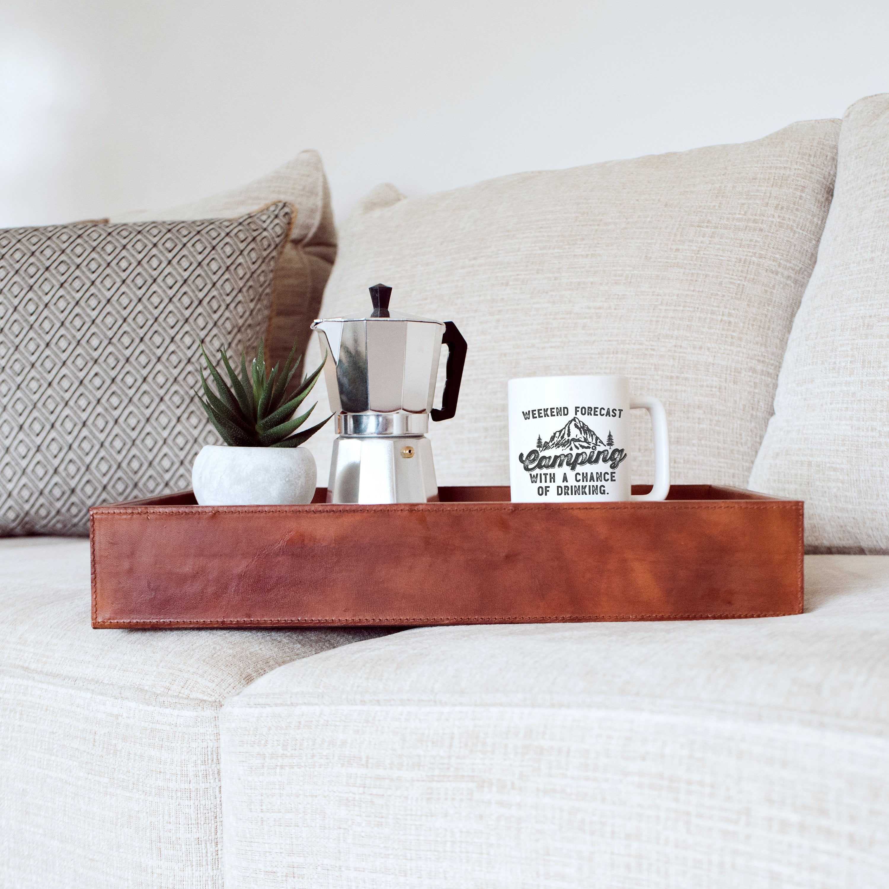 Camping With A Chance Of Drinking Mug – Happy Camper Gift - Stag & Peach Co