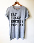 Eat Sleep Hockey Repeat Unisex Shirt - Hockey shirt | Hockey mom | Hockey gifts | Field hockey | Hockey coach gifts - Stag & Peach Co