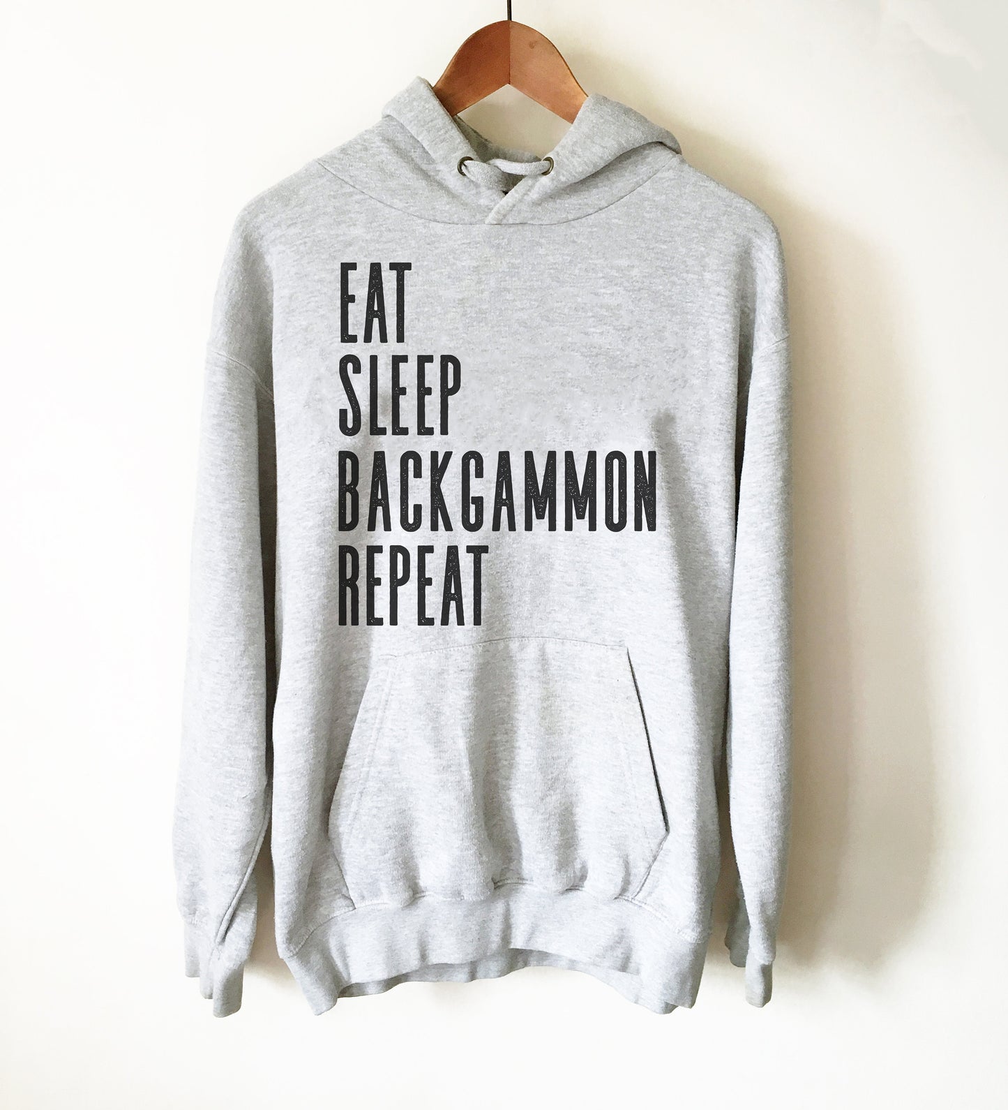 Eat Sleep Backgammon Repeat Hoodie - Backgammon Gift, Board Game Shirt, Board Game Gift, Board Game Lover, Board Game Organizer