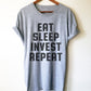 Eat Sleep Invest Repeat Unisex Shirt - Banker Shirt, Banker Gift, Finance Planner, Accountant Shirt, Finance Shirt, Stock Broker Shirt