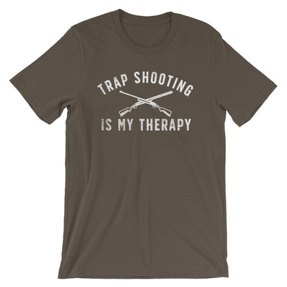 Trap Shooting Is My Therapy Unisex Shirt - Trap Shooting Shirt, Trap Shooting Gift, Clay Pigeon Shooting, Clay Shooting, Shooting Shirt