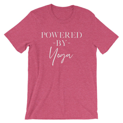 Powered By Yoga Unisex Shirt - Yoga Shirt, Zen Yoga Clothing, Yoga Workout Clothes, Yoga Wear, Yoga Clothes, Yoga T Shirts Funny