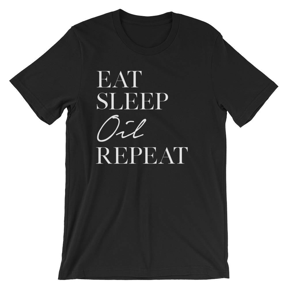 Eat Sleep Oil Repeat Unisex Shirt - Essential Oil Shirts, Essential Oils Shirt, Aromatherapy, Aromatherapy Gift, Beautician Gift, Massage