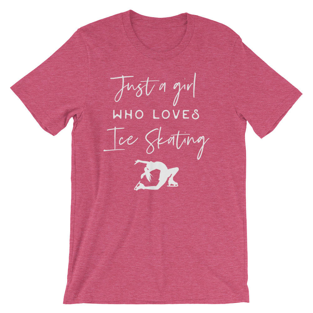 Just A Girl Who Loves Ice Skating Unisex Shirt - Ice Skating Shirt, Figure Skating Shirt, Ice Skater Shirt, Ice Skating Coach, Skating Shirt