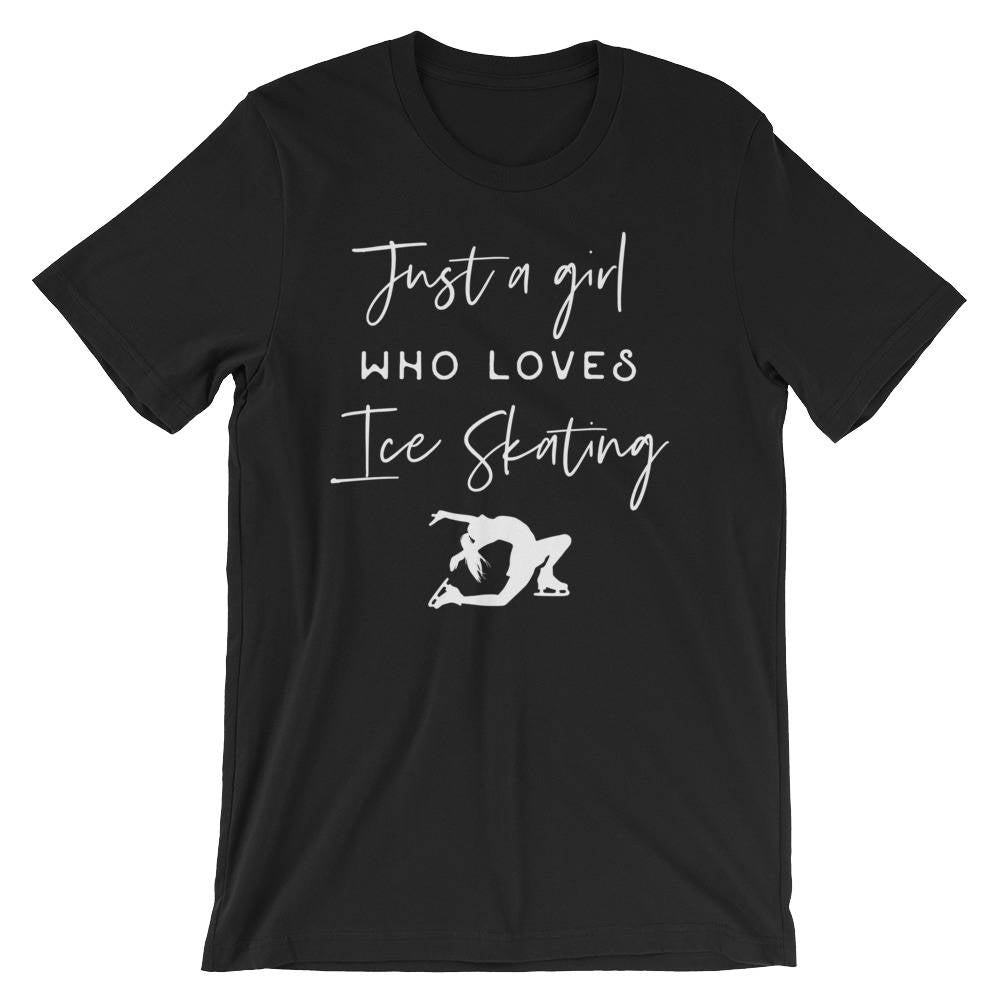 Just A Girl Who Loves Ice Skating Unisex Shirt - Ice Skating Shirt, Figure Skating Shirt, Ice Skater Shirt, Ice Skating Coach, Skating Shirt