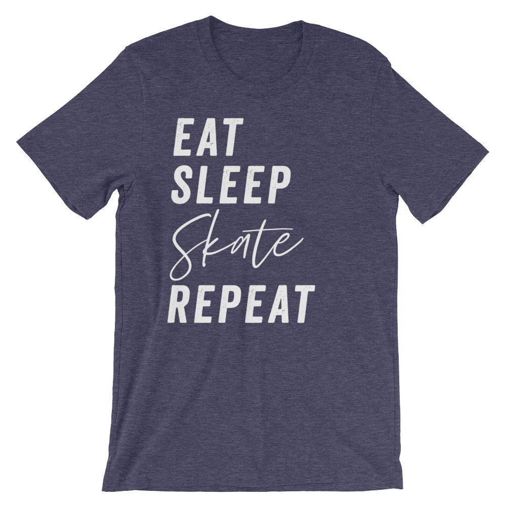 Eat Sleep Skate Repeat Unisex Shirt - Roller Skates, Roller Skate Shirt, Skateboard Shirt, Skate Shirt, Skater Shirt, Ice Skating Shirt