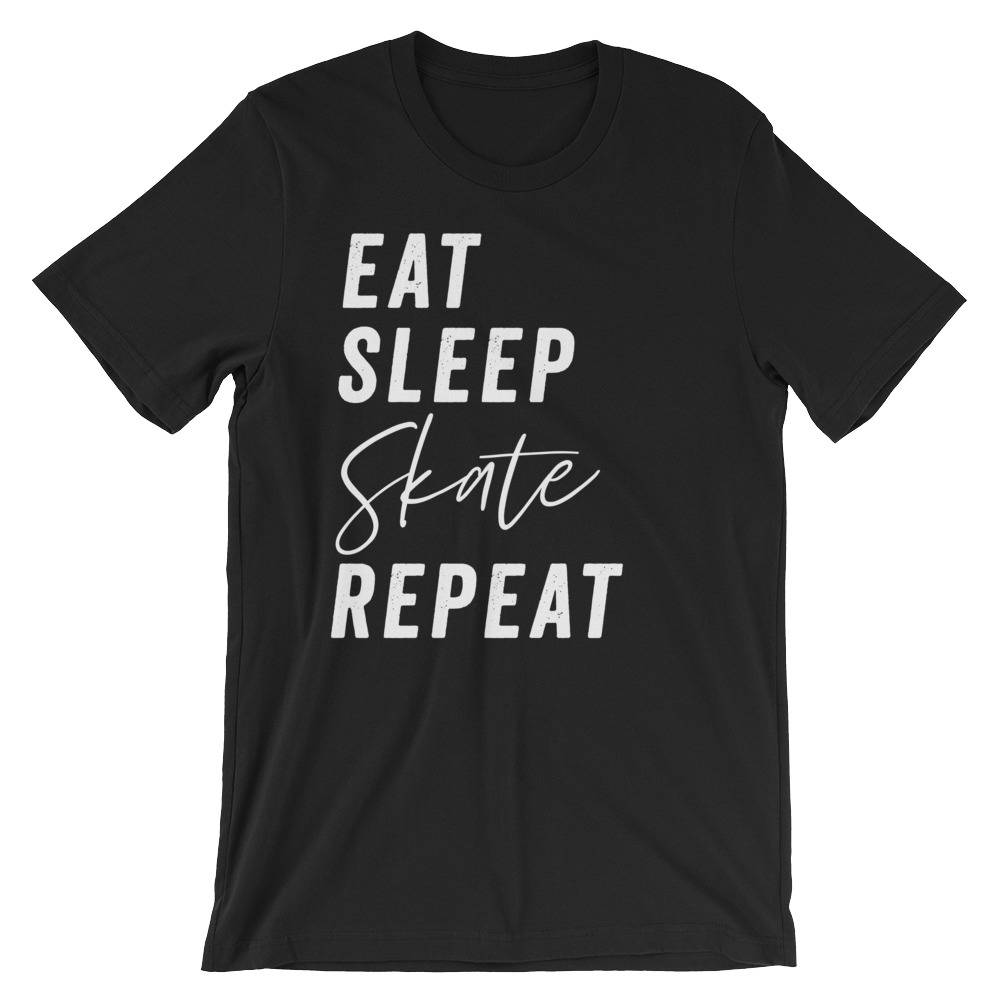 Eat Sleep Skate Repeat Unisex Shirt - Roller Skates, Roller Skate Shirt, Skateboard Shirt, Skate Shirt, Skater Shirt, Ice Skating Shirt